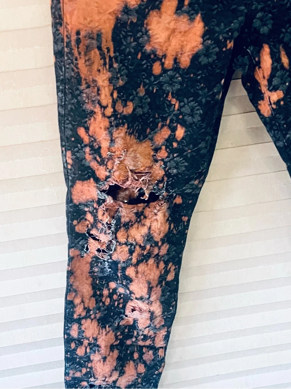 Banana Republic Black and Copper Bleach-Effect Skinny Jeans